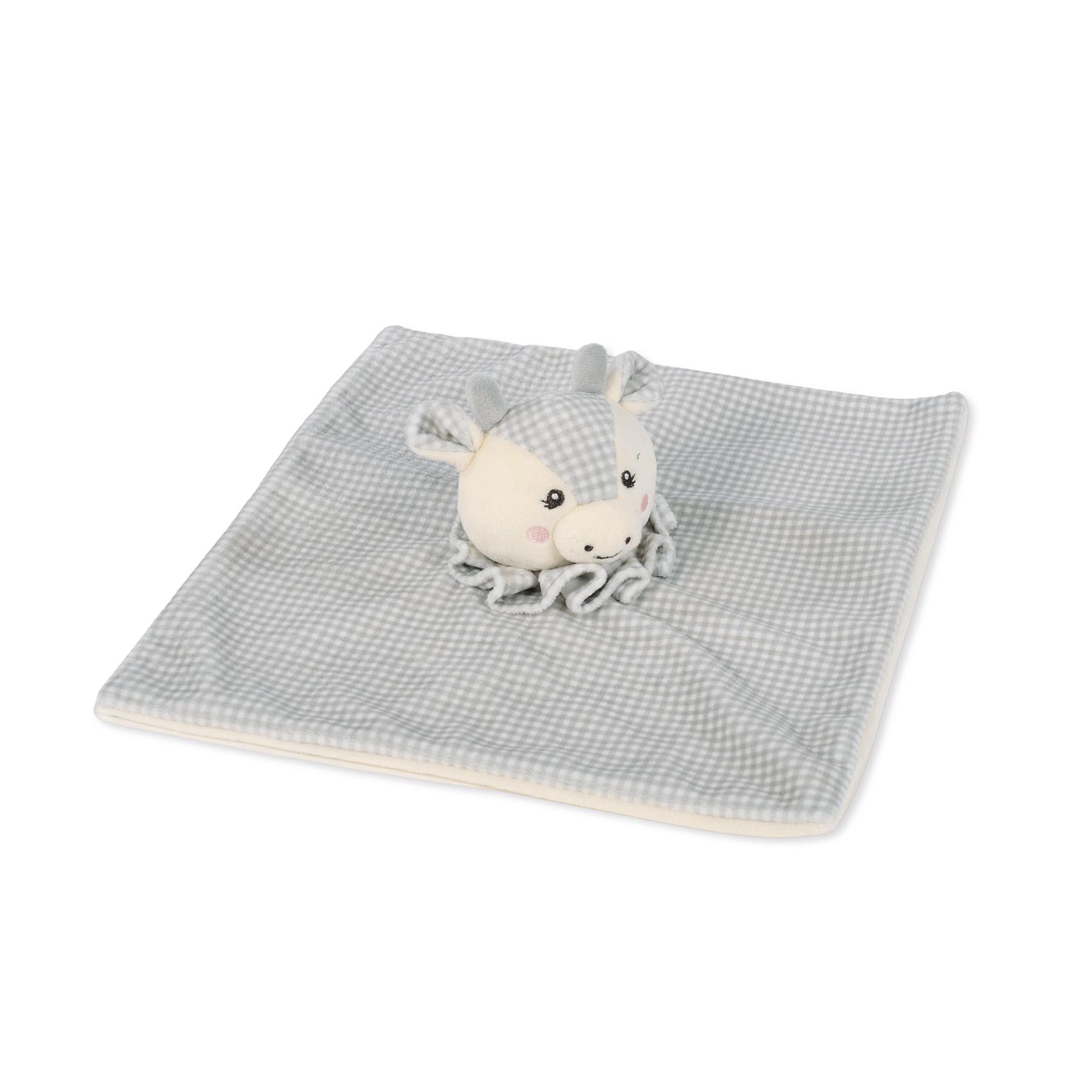 1120900655_a Doudou Mantita de Apego Vaquita Little Bloom Gris - Imagen 1