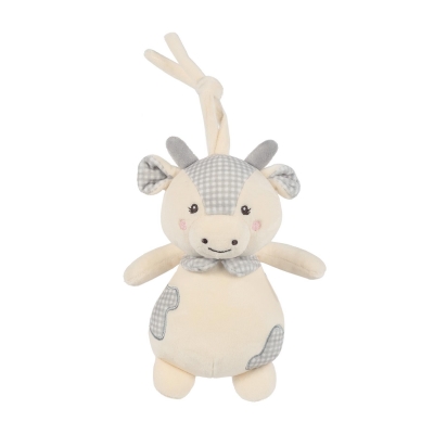 Peluche Musical de Vaquita Little Bloom Gris para Bebé