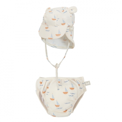Conjunto de bañador pañal y gorra 3-12 meses Calypso
