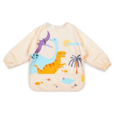 Babero de Silicona con Bolsillo Soft Biby Jurassic Miniland