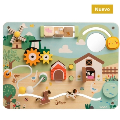Tablero de Actividades de Madera La Granja