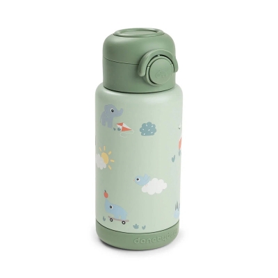 Botella Térmica con Pajita Playground Green 340ml