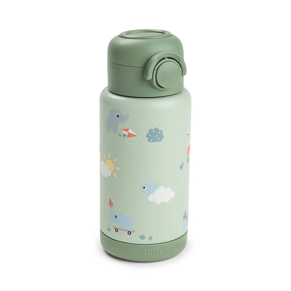 imgi_48_1061133 Botella Térmica con Pajita Playground Green 340ml - Imagen 1