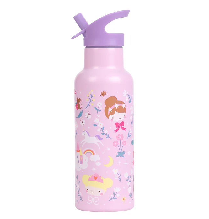imgi_104_DBSXPR103-LR-1-XL-Stainless-steel-drink-bottle-Princesses Botella Infantil de Acero Inoxidable XL Princesas de A Little Lovely Company - Imagen 1