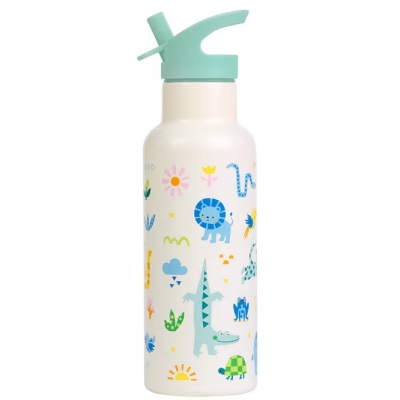 Botella Infantil de Acero Inoxidable XL Jungla de A Little Lovely Company