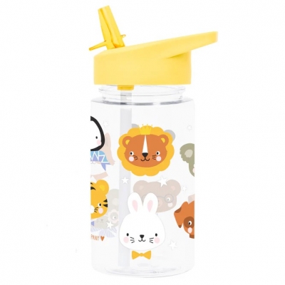Botella Infantil de Tritán con Pajita Animales de A Little Lovely Company
