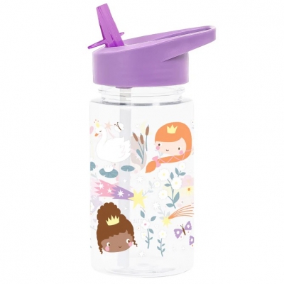 Botella Infantil de Tritán con Pajita Princesas de A Little Lovely Company