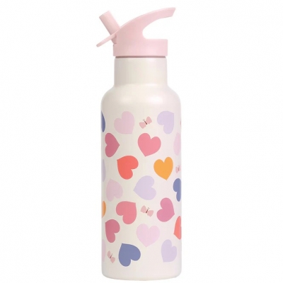 Botella Infantil de Acero Inoxidable XL Corazones de A Little Lovely Company