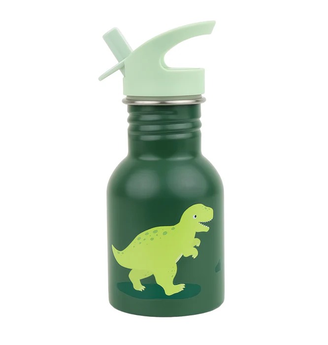 imgi_89_DBSMDI112-LR-1-Little-stainless-steel-drink-bottle-Dinosaur Botella Infantil de Acero Inoxidable Mini Dinosaurios de A Little Lovely Company - Imagen 1