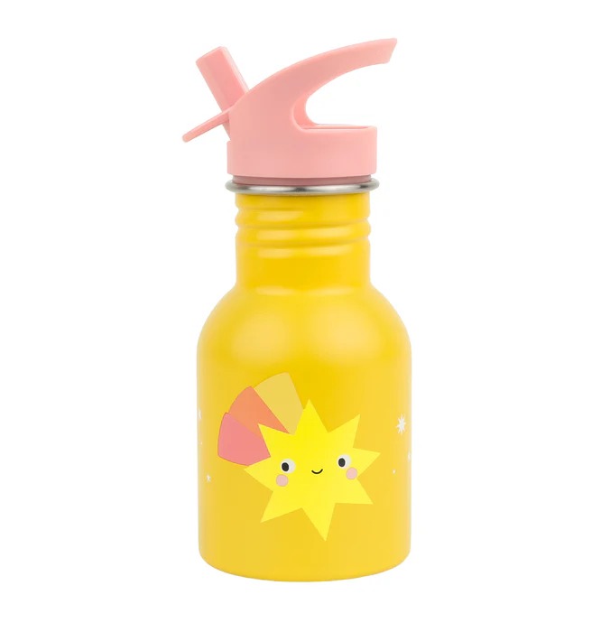 imgi_89_DBSMSS113-LR-1-Little-stainless-steel-drink-bottle-Shooting-star Botella Infantil de Acero Inoxidable Mini Estrella de A Little Lovely Company - Imagen 1